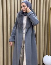 gri 1110 vip orjinal kürk manto 4