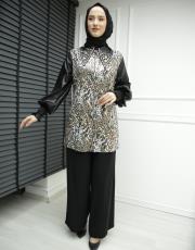 kahve 8063 white corner vip gömlek