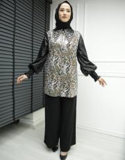 kahve 8063 white corner vip gömlek 2