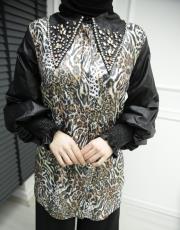 kahve 8063 white corner vip gömlek 5