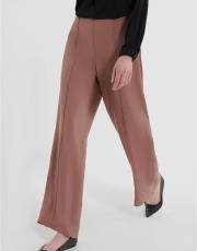 kahve 0003 kadriye baştürk bol kesim ütü izli pantolon 3