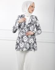 ekru 8033 white corner desenli ceket 5