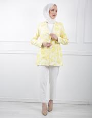 sarı 8033 white corner desenli ceket 3
