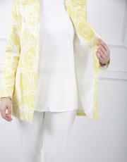 sarı 8033 white corner desenli ceket 5