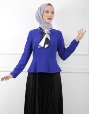 saks 8046 white corner elbise 3