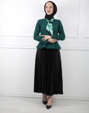 yeşil 8046 white corner elbise 5