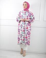 fuşya 002-2 lysa studio etnik tunik