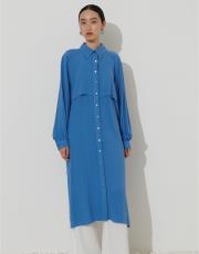 kot mavisi 0021 kadriye baştürk allerli uzun gömlek