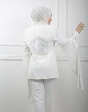 ekru 2708 white corner vip abiye takım 8