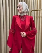 kırmızı 2708 white corner vip abiye takım 3