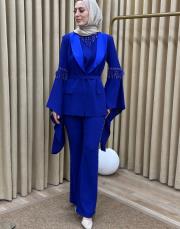 saks 2708 white corner vip abiye takım 2