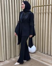 siyah 2708 white corner vip abiye takım 2