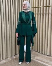 yeşil 2708 white corner vip abiye takım