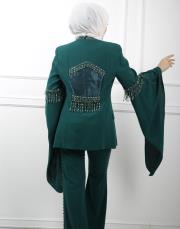 yeşil 2708 white corner vip abiye takım 10