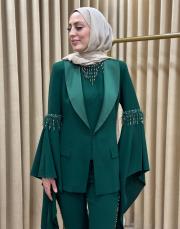 yeşil 2708 white corner vip abiye takım 4