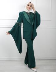 yeşil 2708 white corner vip abiye takım 8