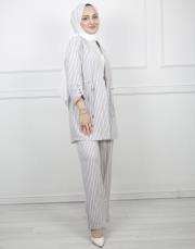 mavi 001 lysa studio keten marin ceketli takım 7