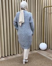 gri 6004 lysa inşirah yumuş saçörgülü hırka 10