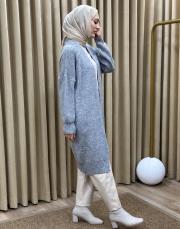 gri 6004 lysa inşirah yumuş saçörgülü hırka 9