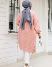 pudra 6004 lysa inşirah yumuş saçörgülü hırka 3