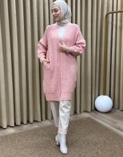 pudra 6004 lysa inşirah yumuş saçörgülü hırka 7