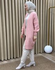 pudra 6004 lysa inşirah yumuş saçörgülü hırka 9