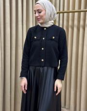 siyah 7069 lysa studio paris midi ceket