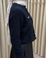 siyah 7069 lysa studio paris midi ceket 6