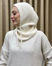 ekru lysa studio triko kapşon bere