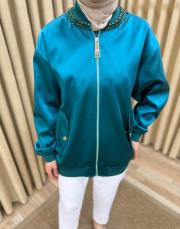 zümrüt 4720 missemramiss stone desing ceket 4