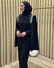 siyah 90034 senna je parla abiye takım 4