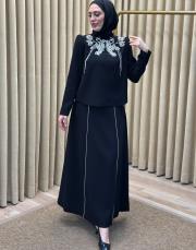 siyah 93010 senna elodie abiye takım