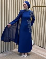 lacivert 30043 senna rosalın abiye elbise