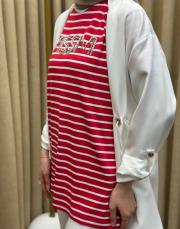 kırmızı çizgili 4734 missemramiss taşlı tşört 2