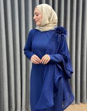 lacivert 3151 white corner abiye elbise 3