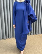 lacivert 3151 white corner abiye elbise 4