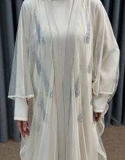 bej 2961 white corner abaya abiye 4