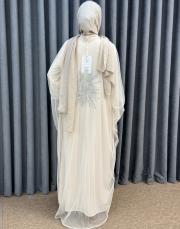 bej 2966 white corner abaya abiye 4