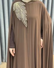 kahve 3185 white corner abiye elbise 5