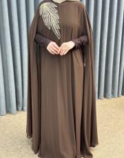 kahve 3185 white corner abiye elbise 6