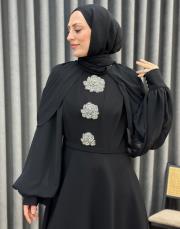 siyah 30031 senna velora abiye elbise 3