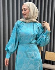 turkuaz 30041 senna marıposa abiye elbise 3