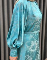 turkuaz 30041 senna marıposa abiye elbise 5