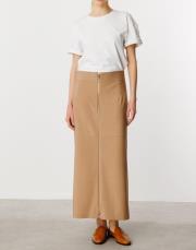 camel 251203 micca part dökümlü kumaştan fermurlı zamansız etek 4