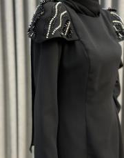 siyah 30024 senna  baglıore abiye elbise 5