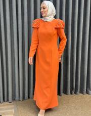 turuncu 30024 senna  baglıore abiye elbise