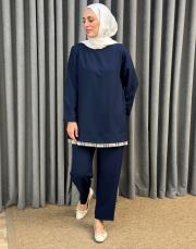 lacivert 251885 micca ipekçe ferra pantolonlu takım