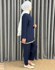 lacivert 251885 micca ipekçe ferra pantolonlu takım 4