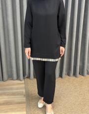 siyah 251885 micca ipekçe ferra pantolonlu takım 4