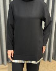 siyah 251885 micca ipekçe ferra pantolonlu takım 5